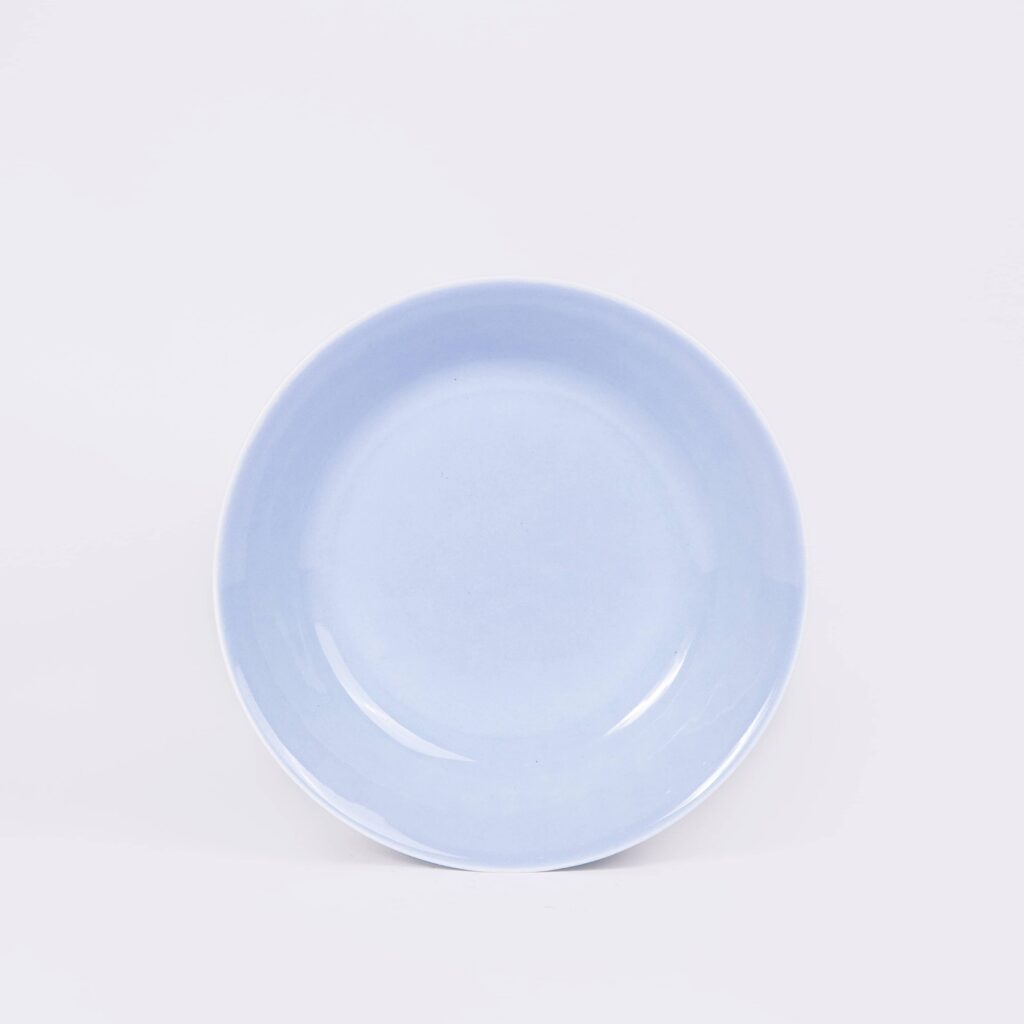 Assiette blanche ronde creuse en porcelaine blanche 23 cm Bulle Pastel